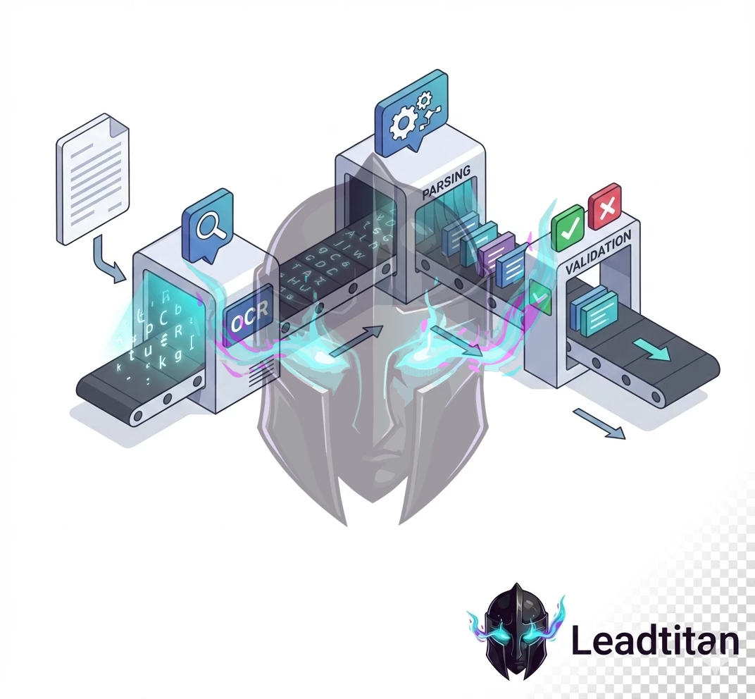 LeadTitan Data Extraction and Enrichment - document-to-CRM extraction overview